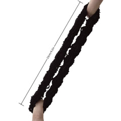 Grutyopkn plush scrunchies soft-elastic closeup shows a gentle hold for everyday styling.