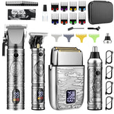 GSKY professional grooming kit front view with ergonomic grip for comfortable at-home trimming.