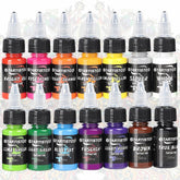 GTARTISTOO tattoo ink set 15ml bottle close-up highlighting vibrant color range for precise tattooing