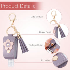 GTILE hand sanitizer keychain purple clip emphasizes travel-friendly design and quick refill access