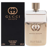 Gucci Guilty bottle-front view highlighting an oriental floral blend for daily elegance.