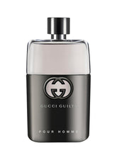 Gucci Guilty Eau De Toilette Spray bottle showcasing its elegant design.