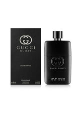 Gucci Guilty for Men bottle-front view showing bold fragrance and confident aura