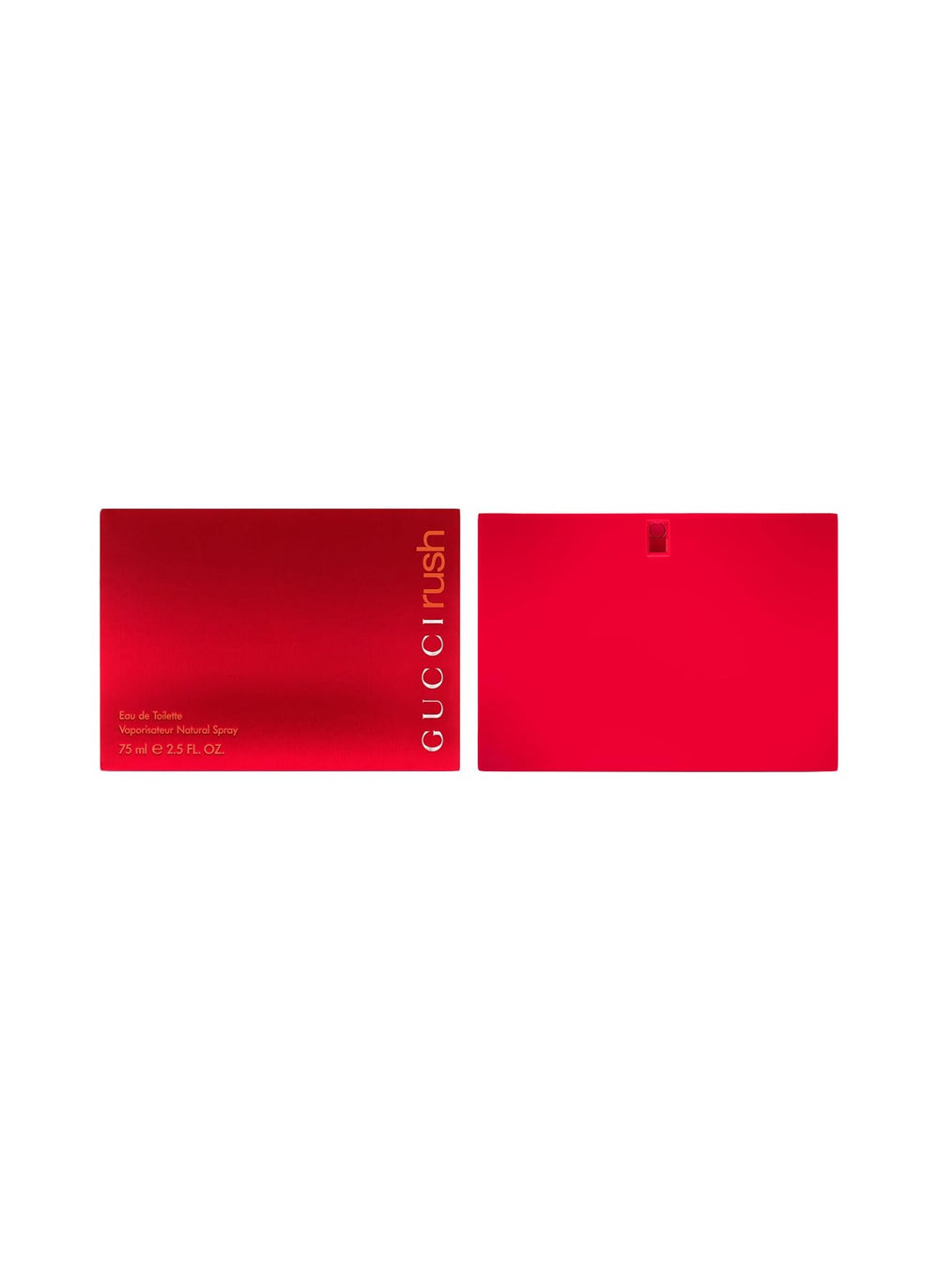 Gucci Rush Women bottle front view, iconic perfume bottle for confident daytime wear.