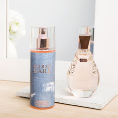 GUESS Dare bottle-side angle highlights sleek design for elevated personal style.