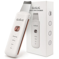 GUGUG Skin Scrubber head closeup for gentle pore cleansing on damp skin.