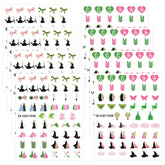 GUjianzhi witch hat sticker pink green adds festive nail charm for Halloween parties