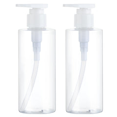 Gungtien clear pump bottle 2-pack for easy liquid monitoring.