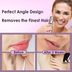 Gurelax 2-in-1 epilator shaver action shows salon-like smooth skin at home.