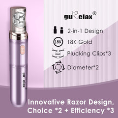 Gurelax built-in LED light helps reveal fine hairs during removal.