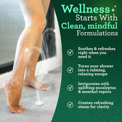 GuruNanda natural ingredients label highlights eucalyptus, menthol, camphor, cedarwood.