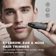 Guryo nose trimmer with interchangeable heads for versatile grooming.