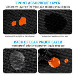 Gusnilo nail art table mat double-layer structure absorbs spills efficiently.