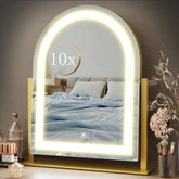 Gvnkvn lighted makeup mirror front view with bright, even lighting for precise makeup