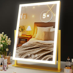 Gvnkvn makeup vanity mirror with LED light bar for bright lighting