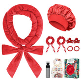 Gwabee Christmas heatless curls set in red packaging for quick, mess-free styling.
