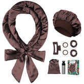 Gwabee satin overnight curls headband enables gentle, heatless waves.
