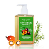 Gypsophila Batana Oil Shampoo bottle-front shows premium packaging signaling quality
