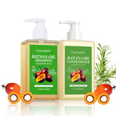 Gypsophila Batana Oil Shampoo bottle promotes healthier scalp and shiny hair.