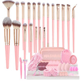 GZIXBDA makeup brush set 48pcs in velvet bag for easy daily routines.