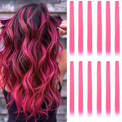 GZVIS hot pink extensions packaging highlights individually wrapped pieces for tangle-free storage.