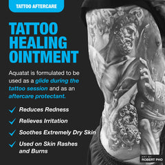 H2Ocean Aquatat label back view highlights USA-made status and vitamins.