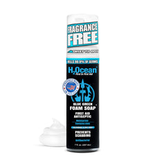 H2Ocean Blue Green Foam Soap bottle for tattoo aftercare and hydration