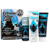 H2Ocean Extreme Tattoo Kit foam soap bottle demonstrates antibacterial cleansing for healing skin
