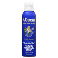 H2Ocean piercing aftercare 4oz bottle for gentle cleaning of new piercings.