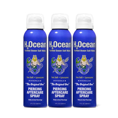 H2Ocean piercing aftercare spray bottle for gentle cleansing during healing