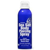 H2Ocean sea salt piercing spray bottle front view for easy cleansing after piercing