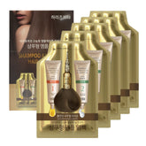 HAARAZ Instant Color Shampoo Ampoule box showing 5 sachets for quick at-home color