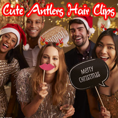 Haawooky berry, pine cone and bell motifs provide festive flair for hairstyles.