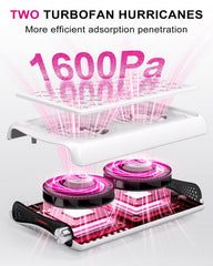 HACITECH Nail Dust Collector 1600Pa suction captures dust at the source for cleaner workspaces