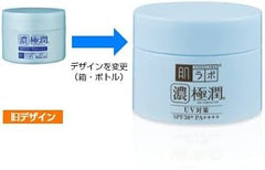 Close-up shows SPF50+ PA++++ label for strong UV protection.