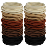 Hageolan thick hair ties in black secure a ponytail without snagging
