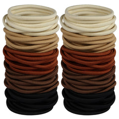 Hageolan thick hair ties in black secure a ponytail without snagging
