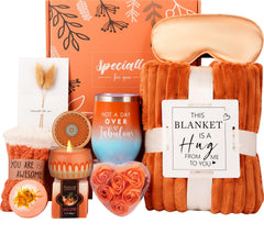 Haibeot fall gift basket blanket—plush throw for cozy evenings at home