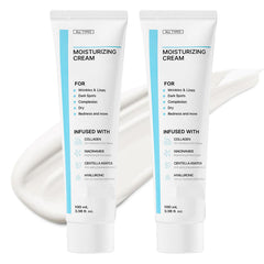 Haigou Youthful Moisturizing Cream texture closeup shows silky hydration and radiant skin feel