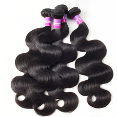 Hailriss 4-piece bundles set demonstrates full-head coverage and versatile styling options.