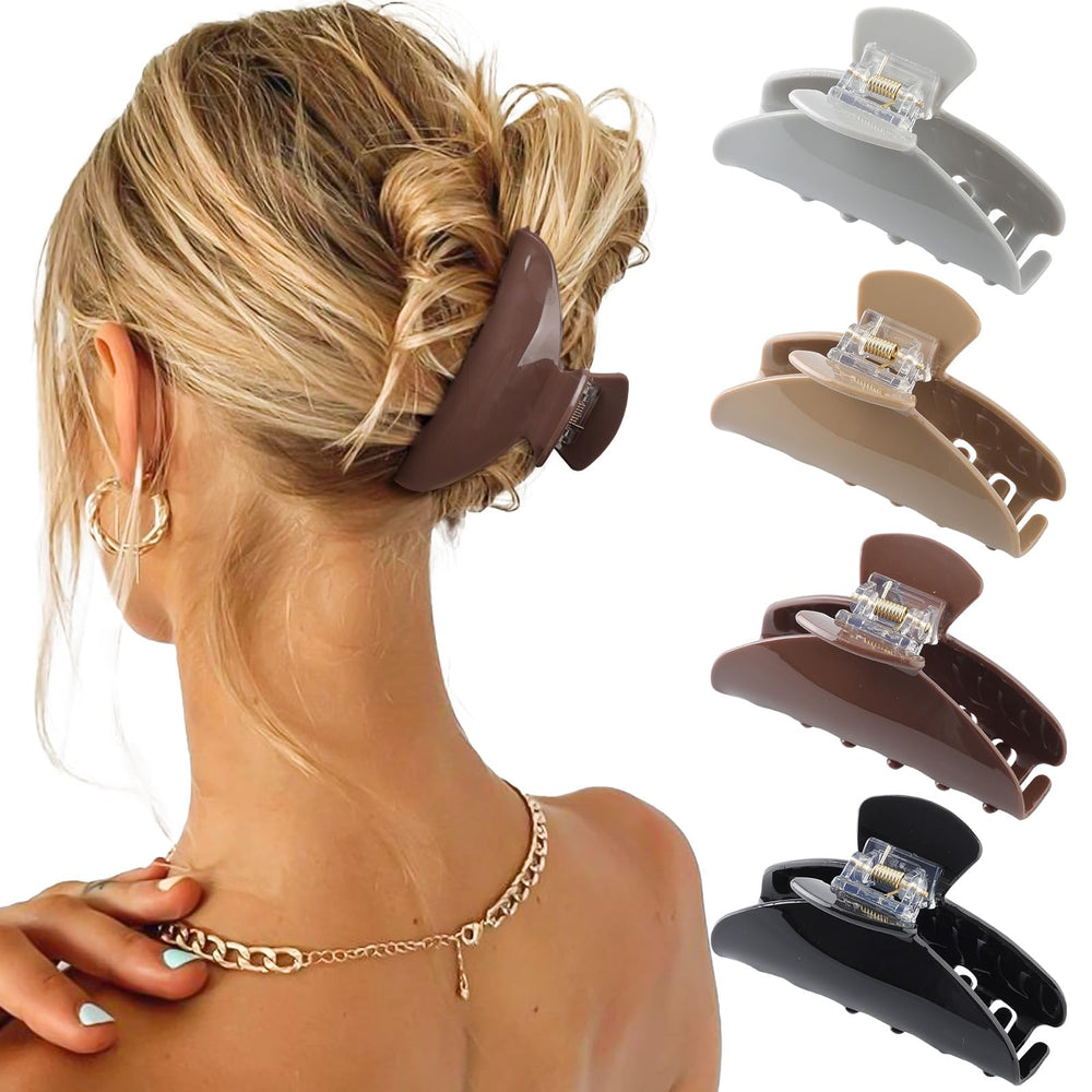 HAIMEIKANG 4Pcs hair clip marble pink delivers strong grip for thick hair