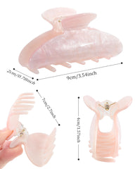 HAIMEIKANG pink marble clip for elegant updos and secure hold