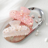 HAIMEIKANG acrylic flower hair claw clip front view for secure, stylish updos.