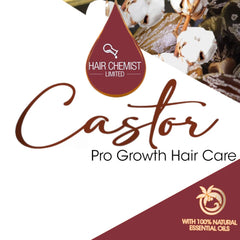 Hair Chemist castor oil close-up drop highlights rich texture and moisture sealing properties