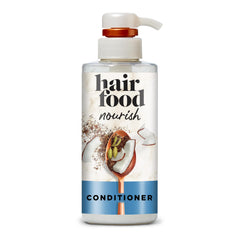 Hair Food Coconut Milk Chai Spice conditioner bottle pour highlights nourishing formula