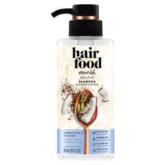 Hair Food Shampoo Coconut Milk Chai Spice bottle with soothing fragrance for daily cleansing