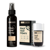 Hair Illusion real fibers coverage bottle shows instant fuller look for thinning hair.