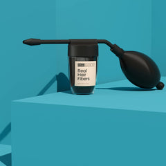 Hair Illusion spray applicator precise-aim mist for exact placement of fibers.