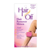 Hair Off Hair Remover Mitten front view showcases all-natural design for at-home use