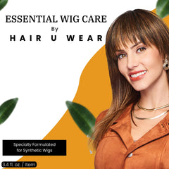 Hair U Wear conditioner bottle smooths and detangles synthetic wig fibers